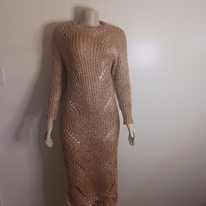 Gold cover up dress